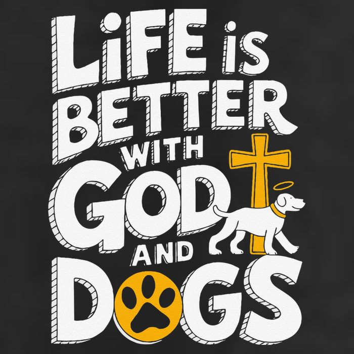 Life Is Better With God And Dogs Golf Towel