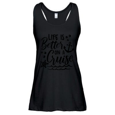 Life is better on a cruise Family vacation matching outfit Ladies Essential Flowy Tank