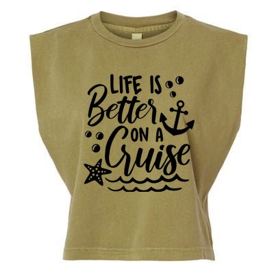 Life is better on a cruise Family vacation matching outfit Garment-Dyed Women's Muscle Tee