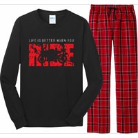 Life is Better When You Ride Motorcycle Bikers Riders Biker  Long Sleeve Pajama Set