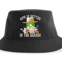 Life Is Better In The Garden Daddy Gnome For Retired Grandpa Gift Sustainable Bucket Hat