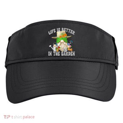 Life Is Better In The Garden Daddy Gnome For Retired Grandpa Gift Adult Drive Performance Visor