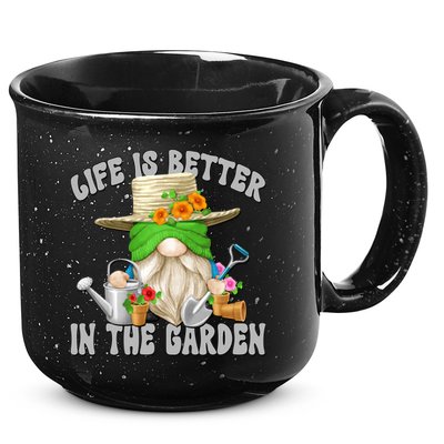 Life Is Better In The Garden Daddy Gnome For Retired Grandpa Gift 15oz Campfire Ceramic Mug