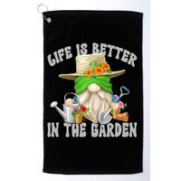 Life Is Better In The Garden Daddy Gnome For Retired Grandpa Gift Golf Towel