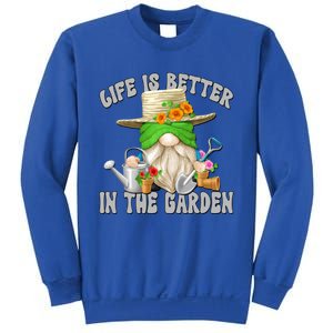 Life Is Better In The Garden Daddy Gnome For Retired Grandpa Gift Sweatshirt