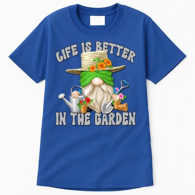 Life Is Better In The Garden Daddy Gnome For Retired Grandpa Gift Tall T-Shirt