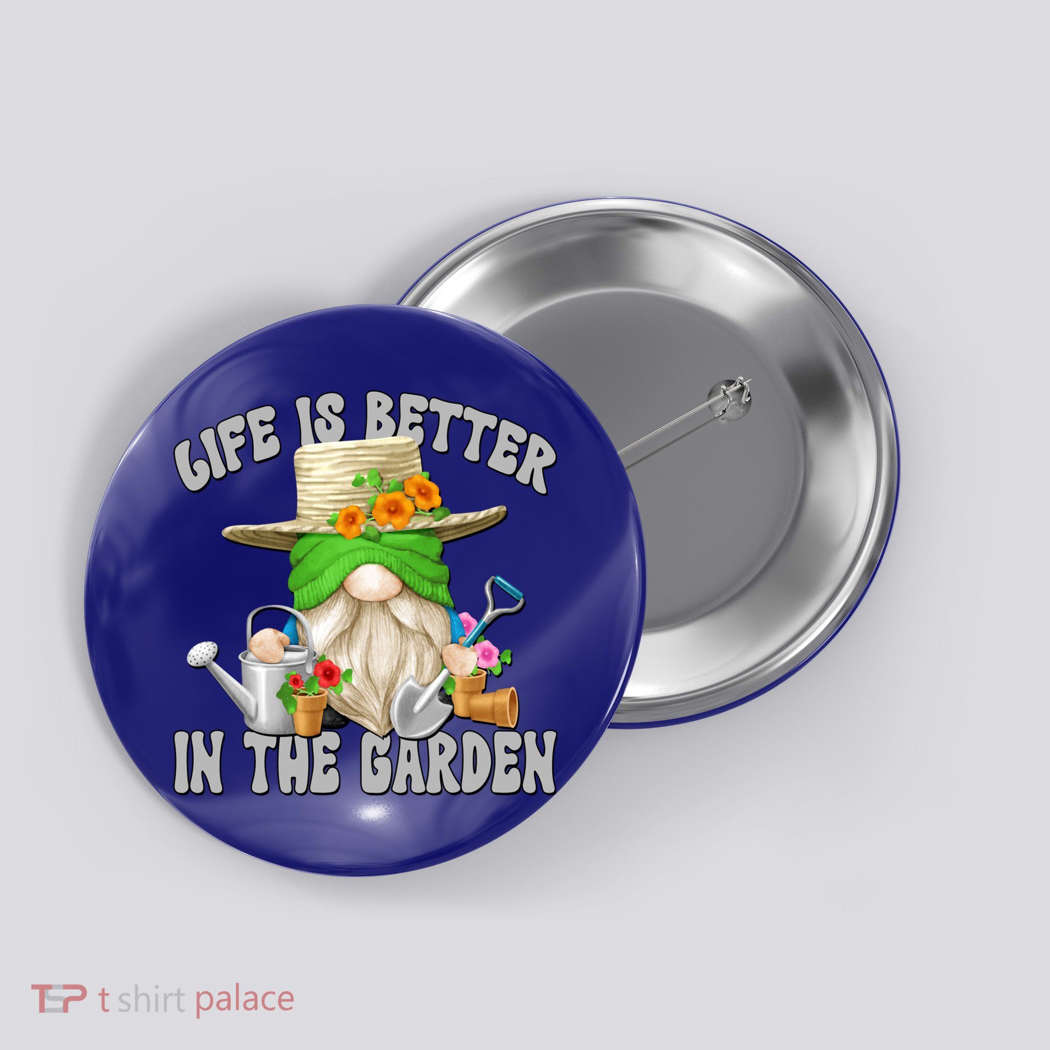Life Is Better In The Garden Daddy Gnome For Retired Grandpa Gift Button