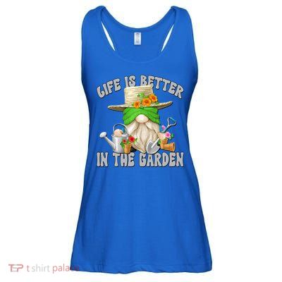 Life Is Better In The Garden Daddy Gnome For Retired Grandpa Gift Ladies Essential Flowy Tank