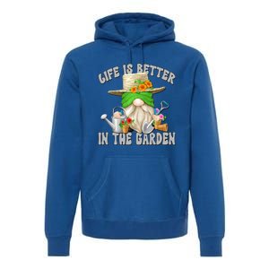 Life Is Better In The Garden Daddy Gnome For Retired Grandpa Gift Premium Hoodie