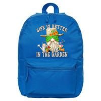 Life Is Better In The Garden Daddy Gnome For Retired Grandpa Gift 16 in Basic Backpack