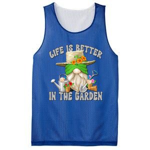 Life Is Better In The Garden Daddy Gnome For Retired Grandpa Gift Mesh Reversible Basketball Jersey Tank