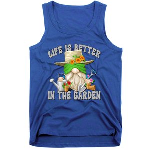 Life Is Better In The Garden Daddy Gnome For Retired Grandpa Gift Tank Top