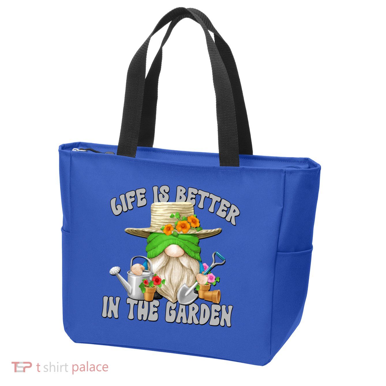 Life Is Better In The Garden Daddy Gnome For Retired Grandpa Gift Zip Tote Bag