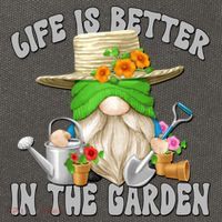 Life Is Better In The Garden Daddy Gnome For Retired Grandpa Gift Cotton Canvas Backpack