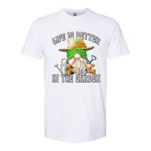 Life Is Better In The Garden Daddy Gnome For Retired Grandpa Gift Softstyle CVC T-Shirt