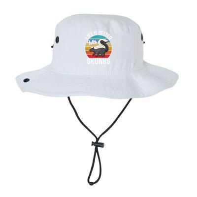 Life Is Better With Skunks Gift Stinktier Cute Gift Legacy Cool Fit Booney Bucket Hat