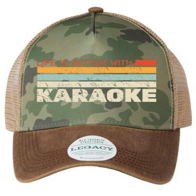 Life Is Better With Karaoke Vintage Microphone Music Singer Legacy Tie Dye Trucker Hat