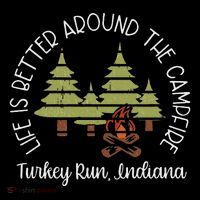 Life Is Better Around The Campfire Turkey Run State Park Sustainable Bucket Hat