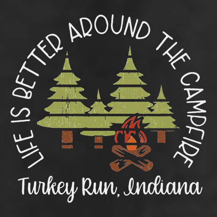 Life Is Better Around The Campfire Turkey Run State Park Microfiber Hand Towel