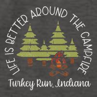 Life Is Better Around The Campfire Turkey Run State Park Vector Backpack