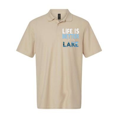 Life Is Better At The Lake Fishing Boating Softstyle Adult Sport Polo