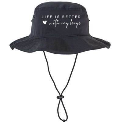 Life Is Better With My Boy Mom Cute Family Dad Legacy Cool Fit Booney Bucket Hat