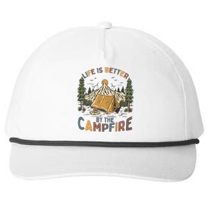 Life Is Better By The Campfire Camping Snapback Five-Panel Rope Hat