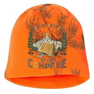 Life Is Better By The Campfire Camping Kati - Camo Knit Beanie