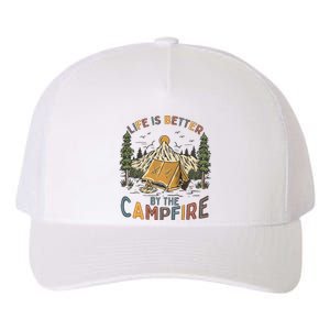 Life Is Better By The Campfire Camping Yupoong Adult 5-Panel Trucker Hat