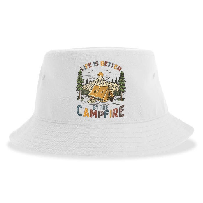 Life Is Better By The Campfire Camping Sustainable Bucket Hat