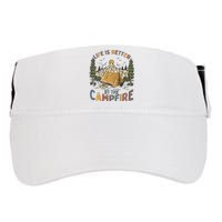 Life Is Better By The Campfire Camping Adult Drive Performance Visor