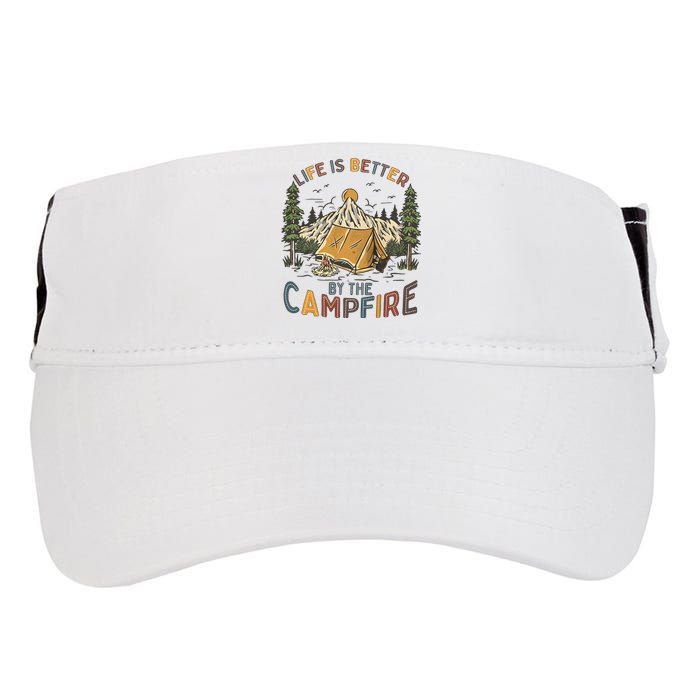 Life Is Better By The Campfire Camping Adult Drive Performance Visor