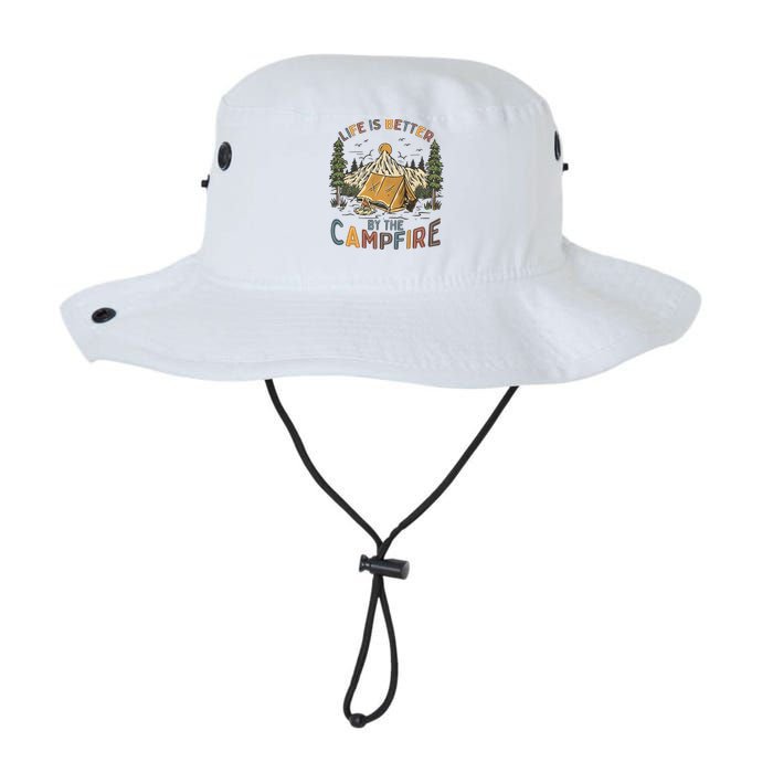 Life Is Better By The Campfire Camping Legacy Cool Fit Booney Bucket Hat