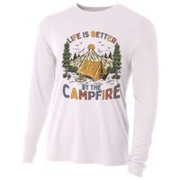 Life Is Better By The Campfire Camping Cooling Performance Long Sleeve Crew