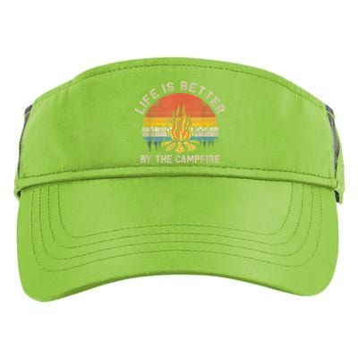 Life Is Better By The Campfire Camping Campfire Adult Drive Performance Visor