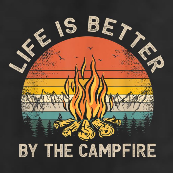 Life Is Better By The Campfire Camping Campfire Adult Drive Performance Visor