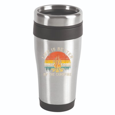 Life Is Better By The Campfire Camping Campfire 16oz Travel Tumbler