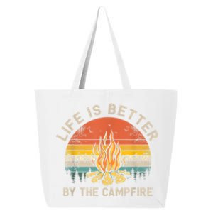 Life Is Better By The Campfire Camping Campfire 25L Jumbo Tote