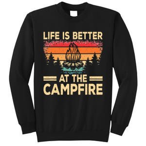 Life Is Better At The Campfire Camper Outdoorlife Camping Sweatshirt