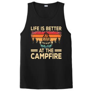 Life Is Better At The Campfire Camper Outdoorlife Camping PosiCharge Competitor Tank