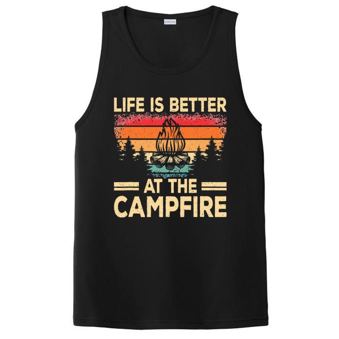 Life Is Better At The Campfire Camper Outdoorlife Camping PosiCharge Competitor Tank