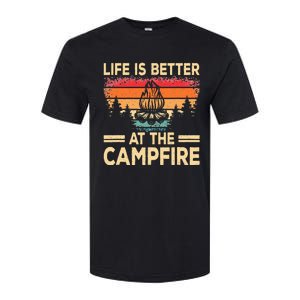 Life Is Better At The Campfire Camper Outdoorlife Camping Softstyle CVC T-Shirt