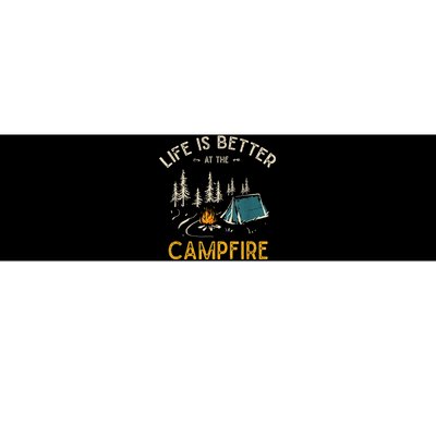 Life Is Better At The Campfire Funny Camper Camp Camping Bumper Sticker