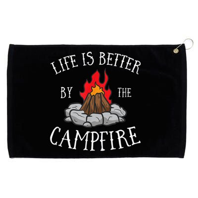 Life Is Better By The Campfire Scouts Camping Campfire Grommeted Golf Towel