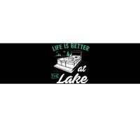 Life Is Better At The Lake Pontoon Boat Bumper Sticker