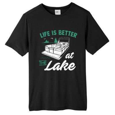 Life Is Better At The Lake Pontoon Boat Tall Fusion ChromaSoft Performance T-Shirt