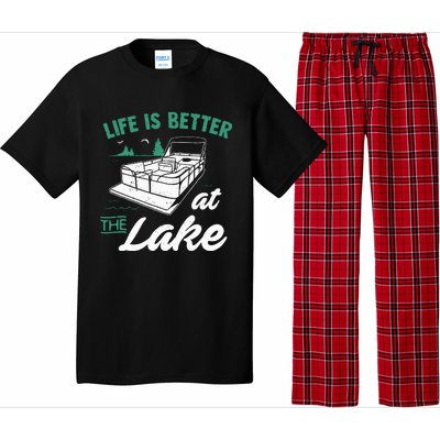 Life Is Better At The Lake Pontoon Boat Pajama Set