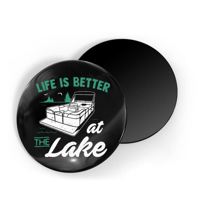 Life Is Better At The Lake Pontoon Boat Magnet