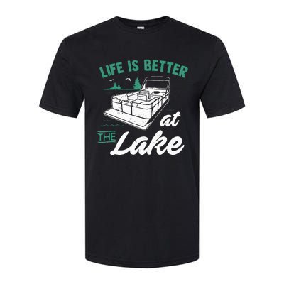 Life Is Better At The Lake Pontoon Boat Softstyle CVC T-Shirt