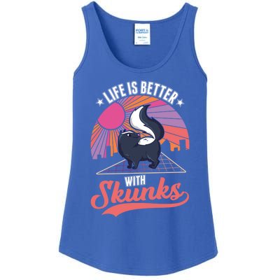 Life Is Better With Skunks Gift Ladies Essential Tank